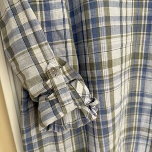 J. Jill Striped Linen Button-Up Tunic